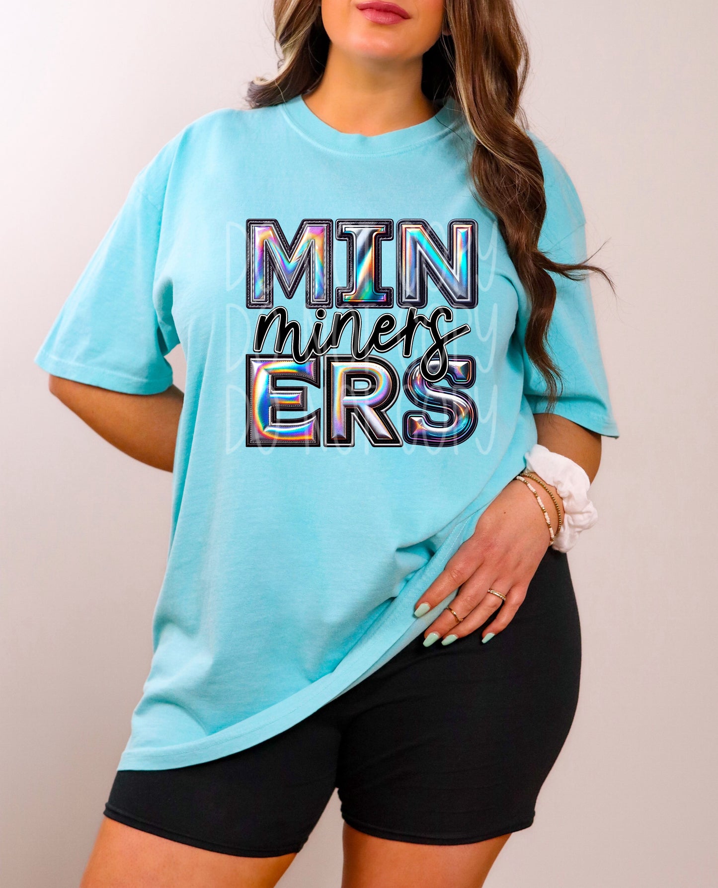 Miners Mascot Iridescent Effect Ready to Press Transfer DTF Transfer Sublimation Transfer