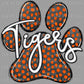 Tigers Paw Mascot Ready to Press Transfer DTF Transfer Sublimation Transfer