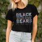 Black Bears Mascot Iridescent Effect Ready to Press Transfer DTF Transfer Sublimation Transfer