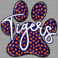 Tigers Paw Mascot Ready to Press Transfer DTF Transfer Sublimation Transfer