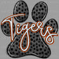 Tigers Paw Mascot Ready to Press Transfer DTF Transfer Sublimation Transfer