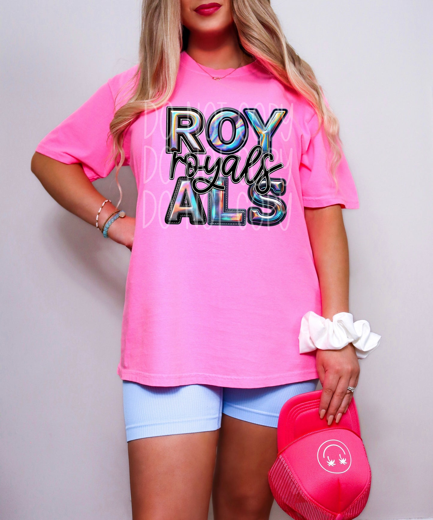 Royals Mascot Iridescent Effect Ready to Press Transfer DTF Transfer Sublimation Transfer
