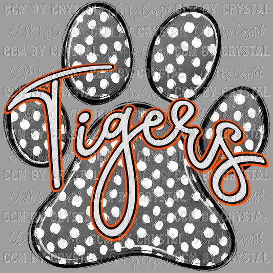 Tigers Paw Mascot Ready to Press Transfer DTF Transfer Sublimation Transfer