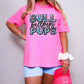 Bullpups Mascot Iridescent Effect Ready to Press Transfer DTF Transfer Sublimation Transfer