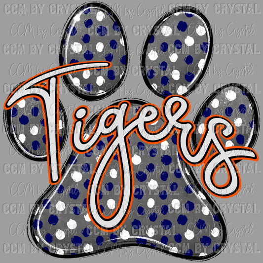 Tigers Paw Mascot Ready to Press Transfer DTF Transfer Sublimation Transfer