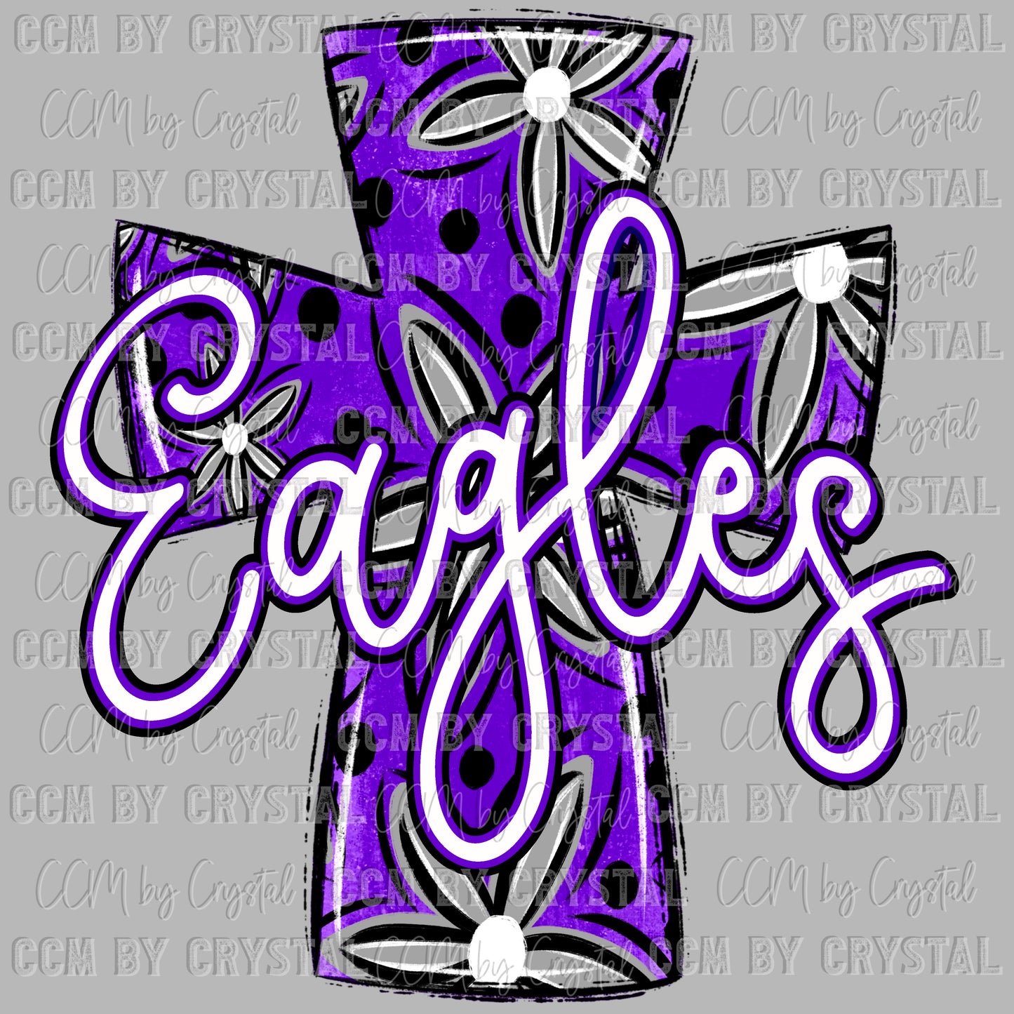 Eagles Cross Mascot Ready to Press Transfer DTF Transfer Sublimation Transfer