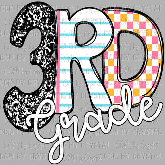 3rd Third Grade Ready to Press Transfer DTF Transfer Sublimation Transfer