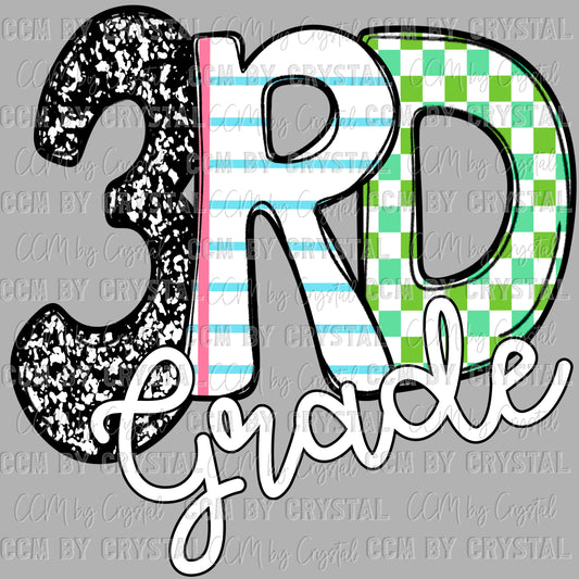 3rd Third Grade Ready to Press Transfer DTF Transfer Sublimation Transfer