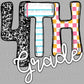 4th Fourth Grade Ready to Press Transfer DTF Transfer Sublimation Transfer