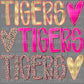 Tigers Mascot Pink Gold Leopard Ready to Press Transfer DTF Transfer Sublimation Transfer