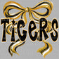 Tigers Bow Mascot Ready to Press Transfer DTF Transfer Sublimation Transfer