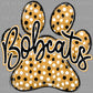 Bobcats Paw Mascot Ready to Press Transfer DTF Transfer Sublimation Transfer