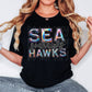 Seahawks Mascot Iridescent Effect Ready to Press Transfer DTF Transfer Sublimation Transfer