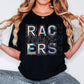 Racers Mascot Iridescent Effect Ready to Press Transfer DTF Transfer Sublimation Transfer