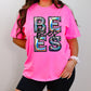 Bees Mascot Iridescent Effect Ready to Press Transfer DTF Transfer Sublimation Transfer