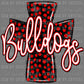 Bulldogs Cross red Mascot Ready to Press Transfer DTF Transfer Sublimation Transfer