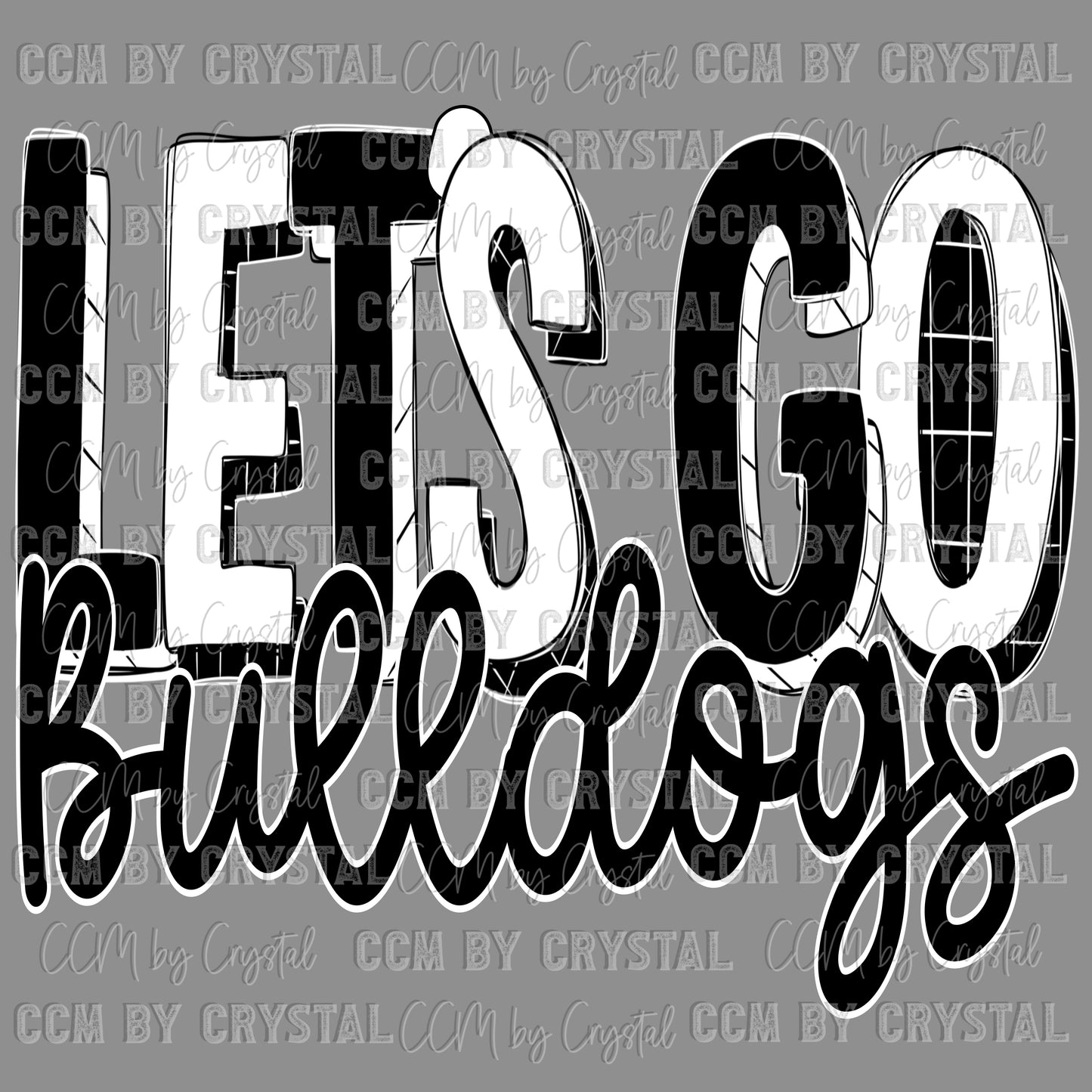 Let’s Go Bulldogs Mascot Ready to Press Transfer DTF Transfer Sublimation Transfer