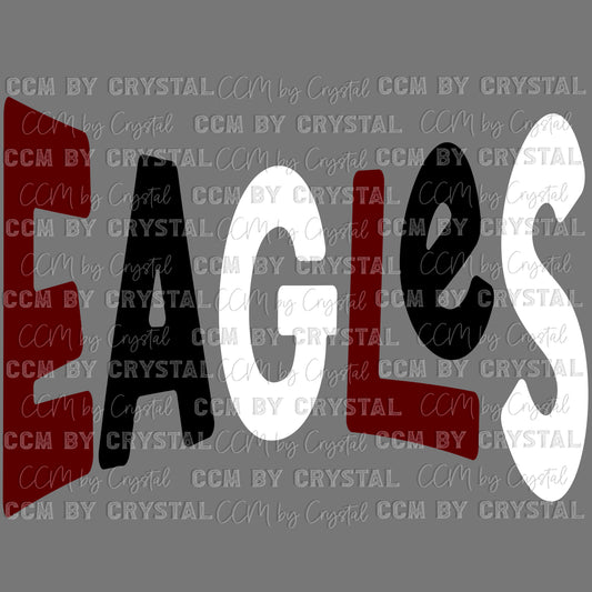 Eagles Maroon Mascot Ready to Press Transfer DTF Transfer Sublimation Transfer