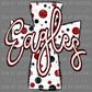 Eagles Cross Maroon Mascot Ready to Press Transfer DTF Transfer Sublimation Transfer