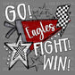 Go Fight Win Eagles Maroon Mascot Ready to Press Transfer DTF Transfer Sublimation Transfer