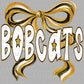 Bobcats Gold Bow Mascot Ready to Press Transfer DTF Transfer Sublimation Transfer