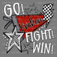 Go Fight Win Kraken Red Pennant Mascot Ready to Press Transfer DTF Transfer Sublimation Transfer