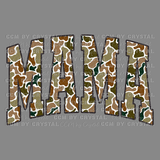 Mama Camo Cow Print Distressed Ready to Press Transfer DTF Transfer Sublimation Transfer