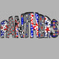Panthers School Spirit Red Blue Mascot Ready to Press Transfer DTF Transfer Sublimation Transfer (Copy)