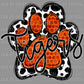 Tigers Mascot Paw Orange Ready to Press Transfer DTF Transfer Sublimation Transfer