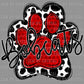 Bobcats Mascot Paw Red Ready to Press Transfer DTF Transfer Sublimation Transfer