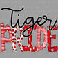 Tiger Pride Red Doodle Ready to Press Transfer DTF Transfer Sublimation Transfer