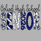 Personalized Senior 2026 with High School Name Ready to Press Transfer DTF Transfer Sublimation Transfer