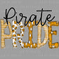 Pirate Pride Gold Mascot Ready to Press Transfer DTF Transfer Sublimation Transfer