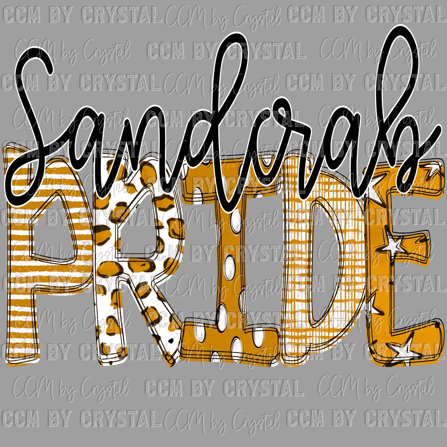 Sandcrab Pride Gold Mascot Ready to Press Transfer DTF Transfer Sublimation Transfer