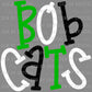 Bobcats Mascot Green Ready to Press Transfer DTF Transfer