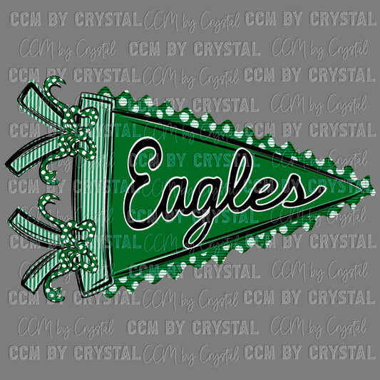 Eagles Pennant Green Ready to Press Transfer DTF Transfer Sublimation Transfer