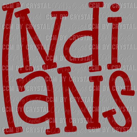 Indians Maroon Ready to Press Transfer DTF Transfer Sublimation Transfer