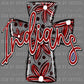 Indians Maroon Cross Ready to Press Transfer DTF Transfer Sublimation Transfer