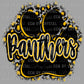 Panthers Paw Black and Gold Mascot Ready to Press Transfer DTF Transfer Sublimation Transfer