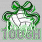 Dragon Tough Volleyball Green Mascot Ready to Press Transfer DTF Transfer Sublimation Transfer