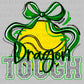 Dragon Tough Tennis Green Mascot Ready to Press Transfer DTF Transfer Sublimation Transfer