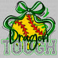 Dragon Tough Softball Green Mascot Ready to Press Transfer DTF Transfer Sublimation Transfer
