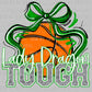 Lady Dragon Tough Basketball Green Mascot Ready to Press Transfer DTF Transfer Sublimation Transfer
