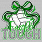 Eagle Tough Volleyball Green Mascot Ready to Press Transfer DTF Transfer Sublimation Transfer