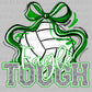 Eagle Tough Volleyball Green Mascot Ready to Press Transfer DTF Transfer Sublimation Transfer