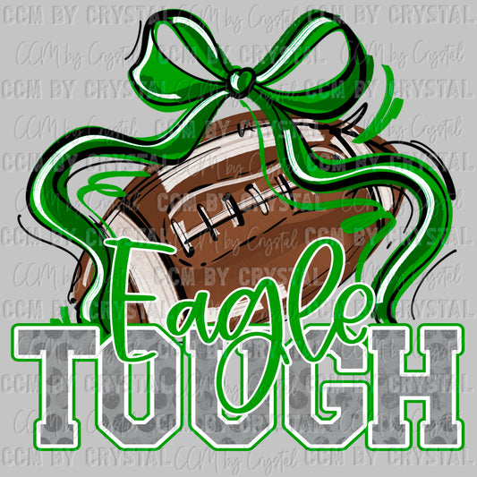 Eagle Tough Football Green Mascot Ready to Press Transfer DTF Transfer Sublimation Transfer