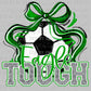 Eagle Tough Soccer Green Mascot Ready to Press Transfer DTF Transfer Sublimation Transfer