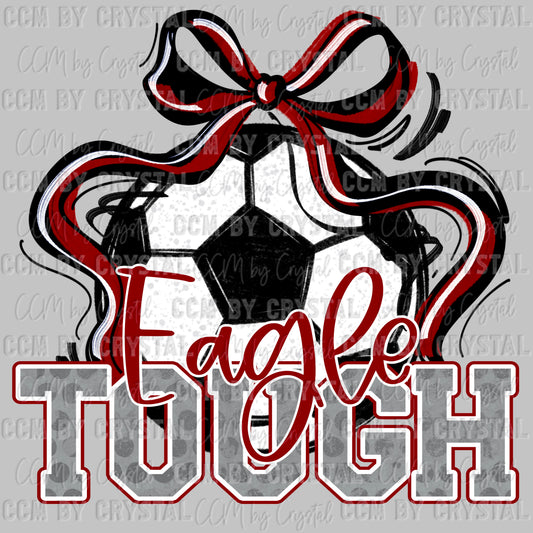 Eagle Tough Soccer Maroon Mascot Ready to Press Transfer DTF Transfer Sublimation Transfer