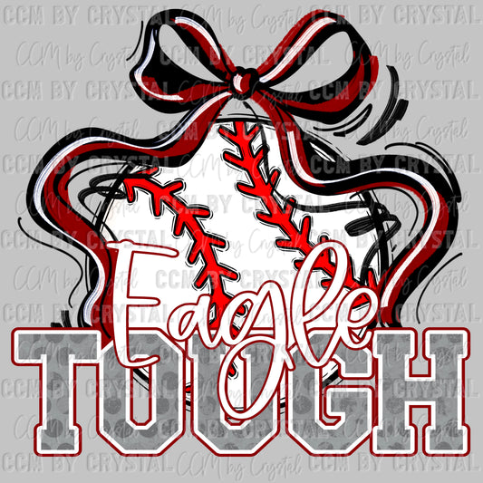 Eagle Tough Baseball Maroon Mascot Ready to Press Transfer DTF Transfer Sublimation Transfer