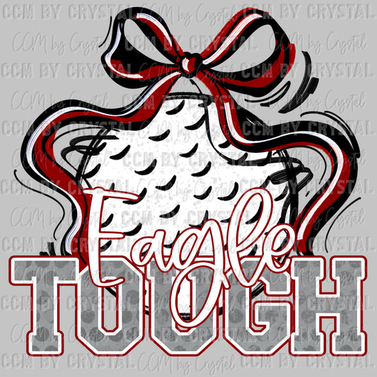 Eagle Tough Golf Maroon Mascot Ready to Press Transfer DTF Transfer Sublimation Transfer